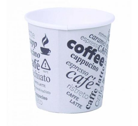 Papierový pohár 120ml `XS` 0,1l Coffee to go s motívom 50ks