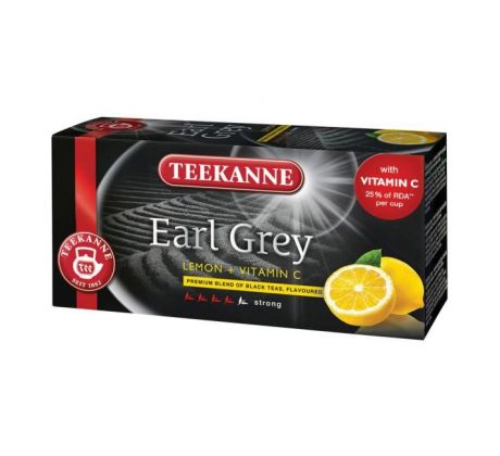 Čaj TEEKANNE čierny Earl Grey Lemon s vitaminom C HB 20 x 1,65g
