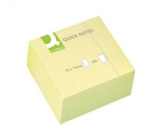 Samolepiaci bloček Q-CONNECT 76x76 mm, 400 l, žltá