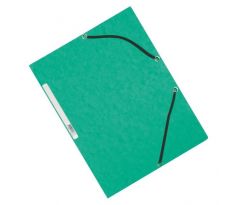 Kartónový obal hladký s gumičkou Q-Connect zelený