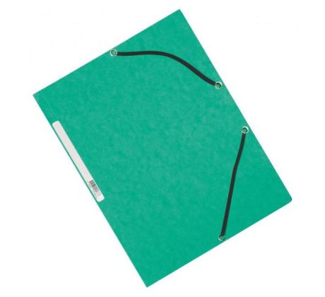 Kartónový obal hladký s gumičkou Q-CONNECT zelený