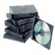 Obal Slim na CD/DVD Q-CONNECT z plastu čierny/priehľadný, 25ks