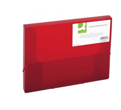 Plastový box s gumičkou Q-CONNECT červený