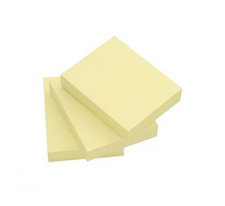 Samolepiaci bloček Q-CONNECT žltý 38x51mm 3x100 l