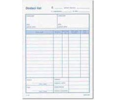 Dodací list s DPH, samoprepis, A4, 100 listov
