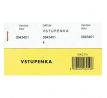 Vstupenka číslovaná 3-dielna, 100 listov