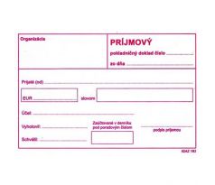 Príjmový pokladničný doklad bez DPH, A6, 100 listov