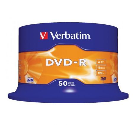 Verbatim DVD-R 16x 4,7GB cake 50 ks