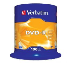 Verbatim DVD-R 16x 4,7GB cake 100 ks