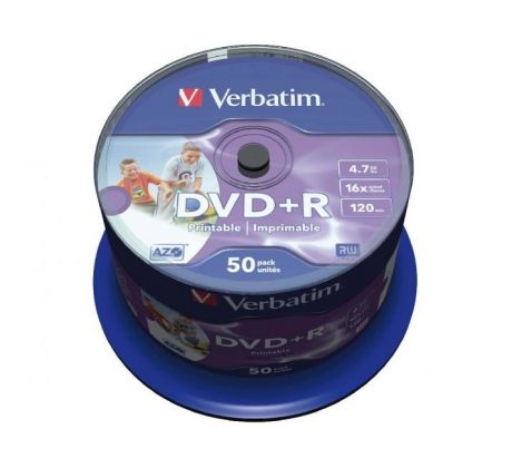 Verbatim DVD+R 16x 4,7GB cake 50 ks