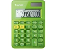 stolová kalkulačka CANON LS-100K zelená, 10 miest, solárne napájanie + batérie (0289C002)