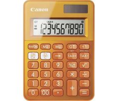 stolová kalkulačka CANON LS-100K oranžová, 10 miest, solárne napájanie + batérie (0289C004)