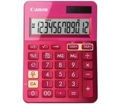 stolová kalkulačka CANON LS-123K ružová, 12 miest, solárne napájanie + batérie (9490B003)