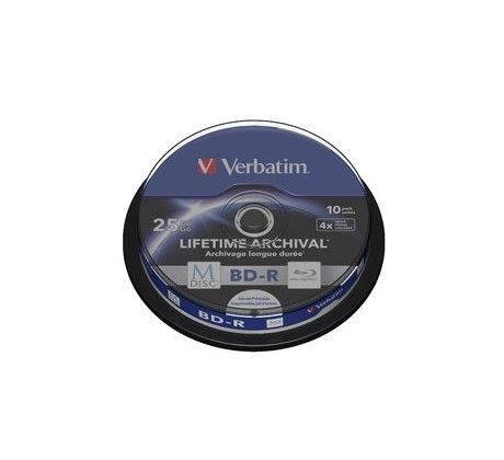 M-DISC VERBATIM BD-R 4x 25GB Printable 10ks/cake (43825)