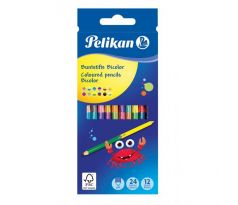 Farbičky Pelikan Bicolor 12 ks 24 farieb