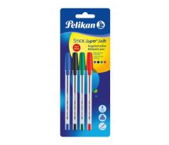Sada guľôčkových pier Pelikan STICK s.soft 4 ks sada mix farieb