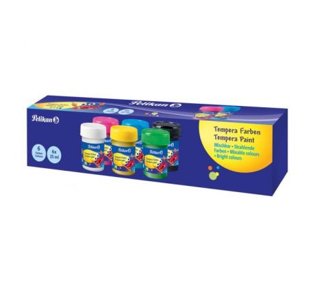 Temperové farby Pelikan, 6 x 25ml