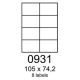 etikety RAYFILM 105x74,2 fotolesklé biele inkjet 120g R01150931B (R0115.0931B)