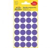 Etikety kruhové 18mm Avery fialové