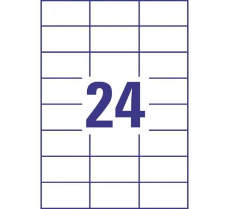 DARČEK - Etikety polyesterové veľmi odolné 70x37mm Avery A4 biele 20 hárkov  - Objednaj 1 ks a dostaneš darček 1 ks Raffaello dezert 150 g ( Platí do 30.6.2025)