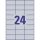 Etikety polyesterové veľmi odolné 70x37mm Avery A4 strieborné 20 hárkov