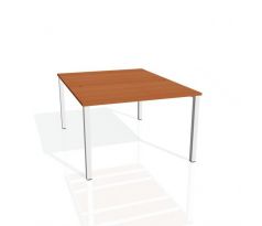 Pracovný stôl Uni, zdvojený, 120x75,5x160 cm, čerešňa/sivá