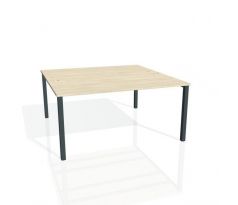 Pracovný stôl Uni, zdvojený, 160x75,5x160 cm, agát/sivá