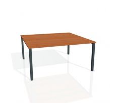 Pracovný stôl Uni, zdvojený, 160x75,5x160 cm, čerešňa/sivá