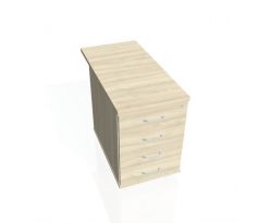 Kontajner 4-zásuvkový naprieč 80cm agát
