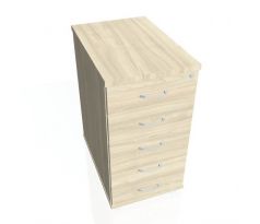 Kontajner 5-zásuvkový pozdĺž 60cm agát
