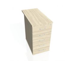 Kontajner 5-zásuvkový pozdĺž 80cm agát