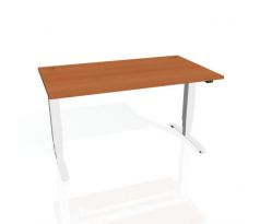 Pracovný stôl Motion, ZO, 3S, 140x61 - 128x80 cm, čerešňa/sivá