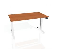 Pracovný stôl Motion, PO, 3S, 140x61 - 128x80 cm, čerešňa/sivá