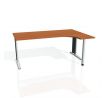 Pracovný stôl Flex, ergo, ľavý, 180x75,5x120 (80x40) cm, čerešňa/kov
