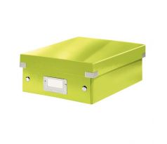 Malá organizačná krabica Click & Store metalická zelená