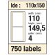 etikety na rolke RAYFILM 110x149,5 flour. červené (750ks) RR132.110x150 (RR132.110x150)