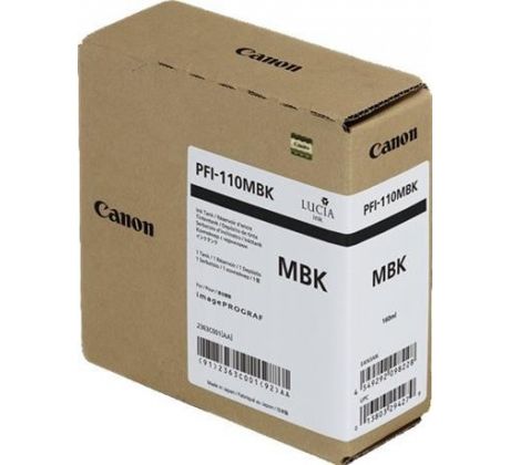 kazeta CANON PFI-110MBK matte black iPF TX-2000/2100/3000/3100/4000/4100 (160 ml) (2363C001)