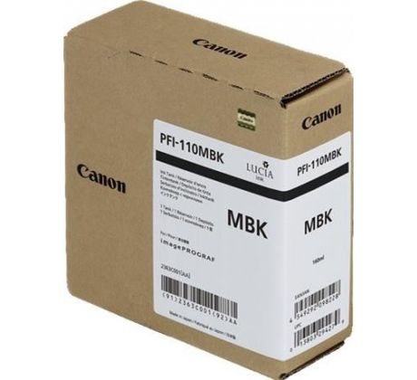 kazeta CANON PFI-110MBK matte black iPF TX-2000/2100/3000/3100/3200/4000/4100/4200 (160 ml) (2363C001)