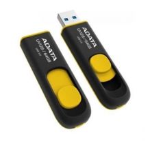 USB kľúč ADATA DashDrive™ Series UV128 64GB USB 3.0 flashdisk, výsuvný, čierny+žltý (AUV128-64G-RBY)