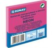 Samolepiaci bloček Donau neónový 76x76 mm ružový