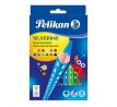 Farbičky Pelikan Silverino trojhranné hrubé 12ks