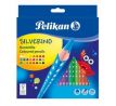 Farbičky Pelikan Silverino trojhranné tenké, sada 24 ks