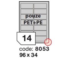 etikety RAYFILM 96x34 matné biele polyetylenové laser/inkjet R05038053A (100 list./A4) (R0503.8053A)