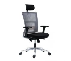 Kancelárska stolička Next sivá s čiernym sedákom