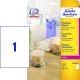 Etikety polyesterové veľmi odolné 210x297mm Avery A4 25 hárkov priehľadné