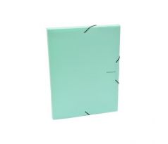 Plastový box s gumičkou Karton PP Pastelini zelený