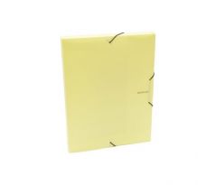 Plastový box s gumičkou Karton PP Pastelini žltý