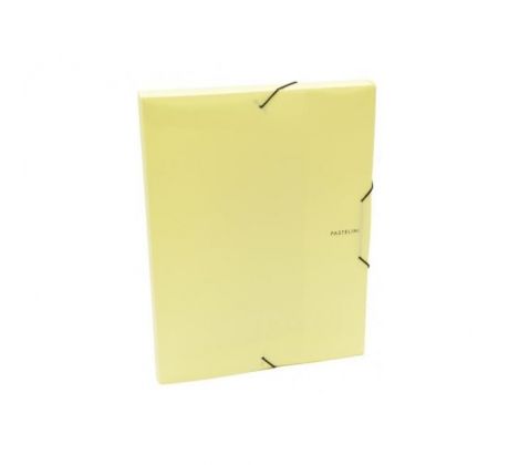 Plastový box s gumičkou Karton PP Pastelini žltý