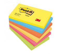 Samolepiaci bloček Post-it ENERGETIC 76x127mm, 6x100 lístkov
