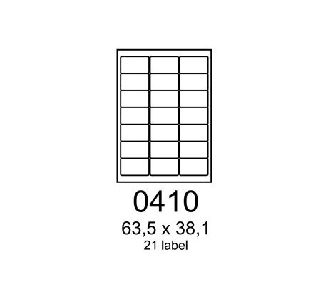 etikety RAYFILM 63,5x38,1 lesklé transparentné samolepiace laser R04000410B-LCUT (50 list./A4) (R0400.0410B-LCUT)